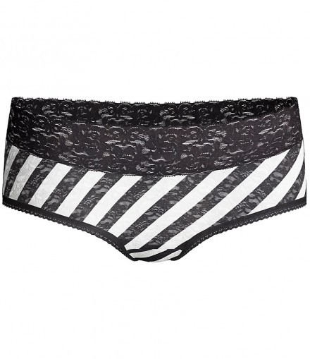 Lace Hotpant Tilted Stripe