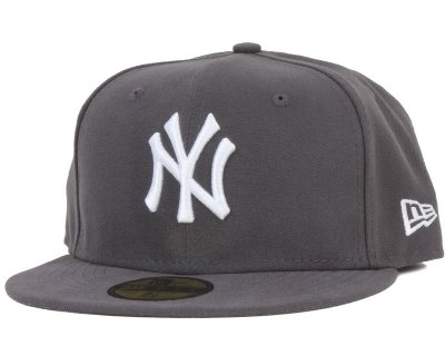 New Era - NY Yankees MLB Basic Graphite/White 59Fifty (6 7/8)